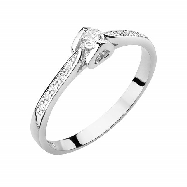 Inel Aur 14K cu Diamant Natural 0.15 ct