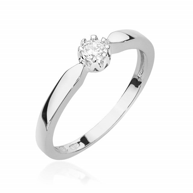 Inel Aur 14K cu Diamant Natural 0.15 ct