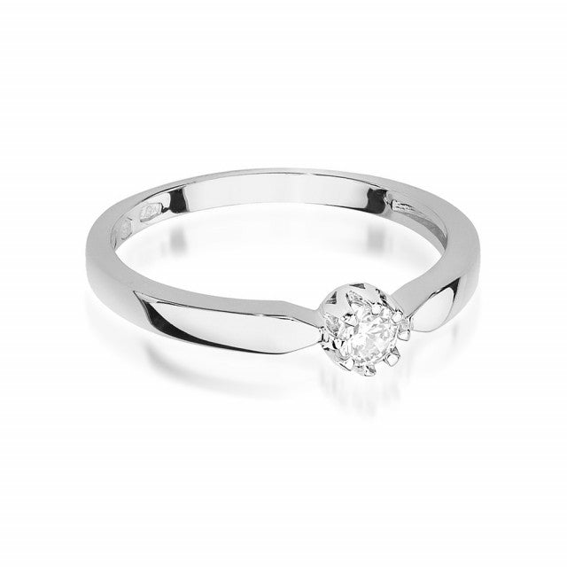Inel Aur 14K cu Diamant Natural 0.15 ct