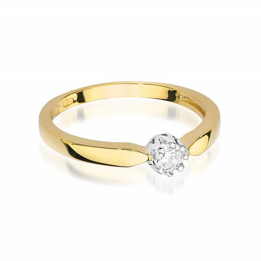 Inel Aur 14K cu Diamant Natural 0.15 ct