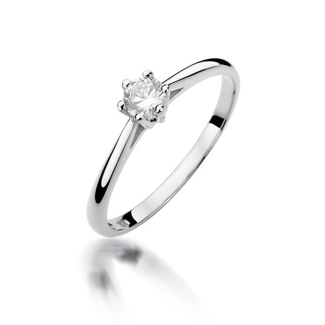 Inel Aur 14K cu Diamant Natural 0.15 ct