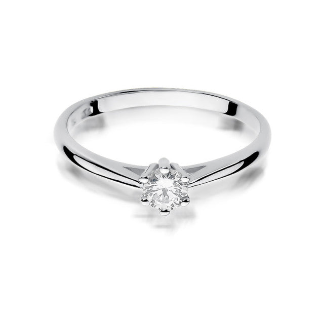 Inel Aur 14K cu Diamant Natural 0.15 ct