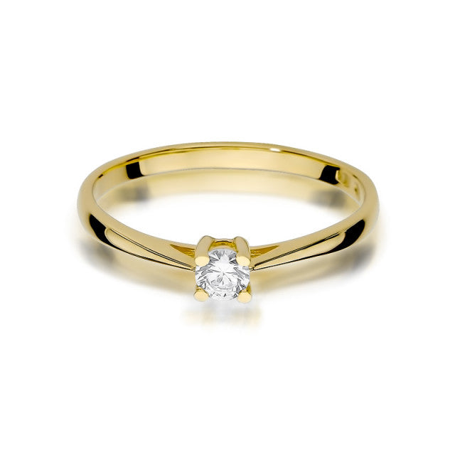Inel Aur 14K cu Diamant Natural 0.15 ct