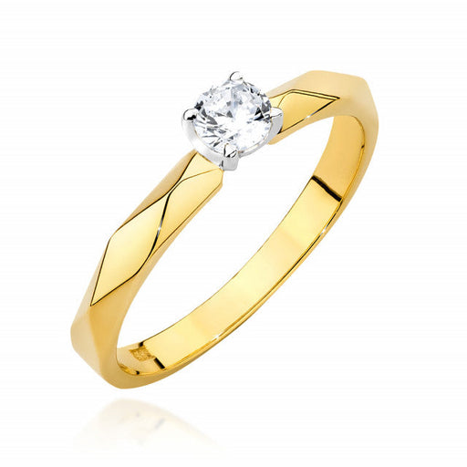 Inel Aur 14K cu Diamant Natural 0.15 ct