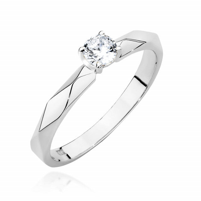 Inel Aur 14K cu Diamant Natural 0.15 ct