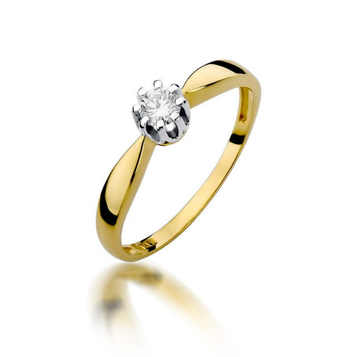 Inel Aur 14K cu Diamant Natural 0.15 ct