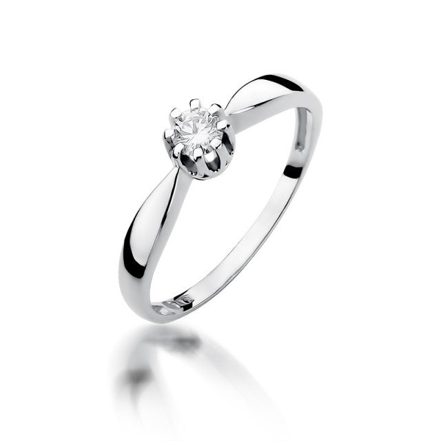 Inel Aur 14K cu Diamant Natural 0.15 ct