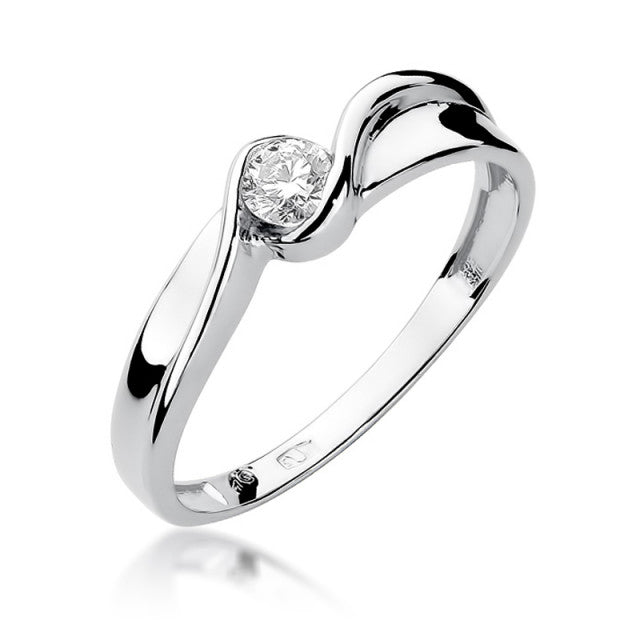 Inel Aur 14K cu Diamant Natural 0.15 ct