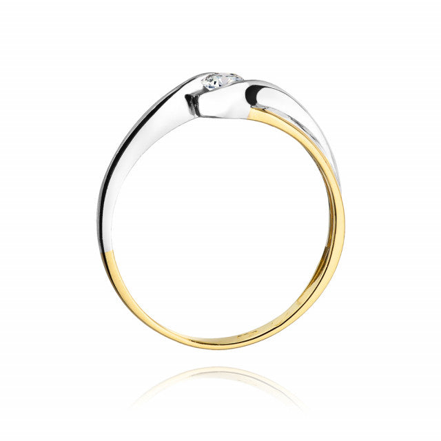 Inel Aur 14K cu Diamant Natural 0.15 ct