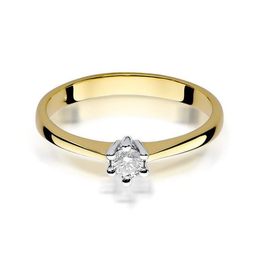Inel Aur 14K cu Diamant Natural 0.15 ct