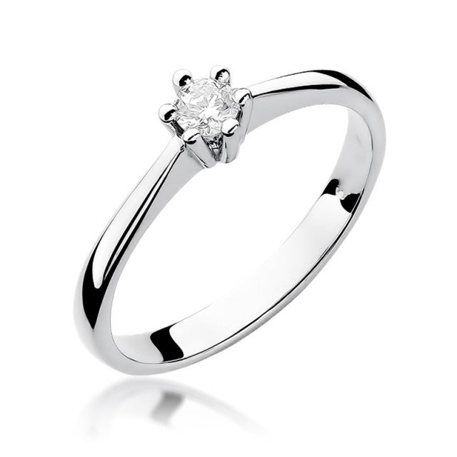 Inel Aur 14K cu Diamant Natural 0.15 ct