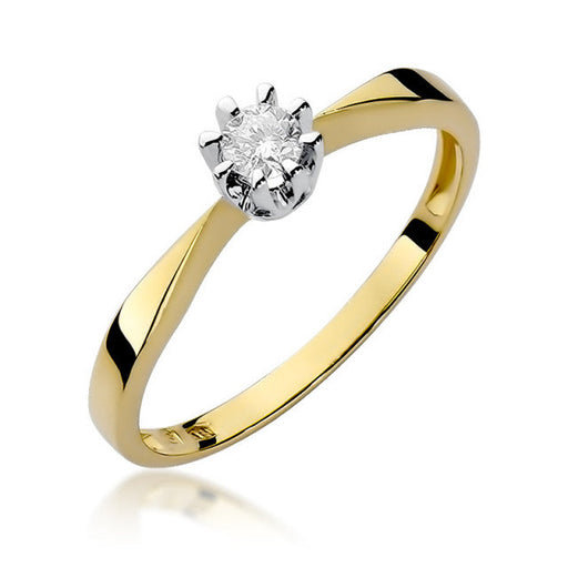 Inel Aur 14K cu Diamant Natural 0.15 ct