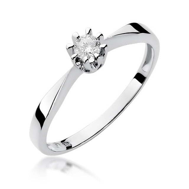 Inel Aur 14K cu Diamant Natural 0.15 ct