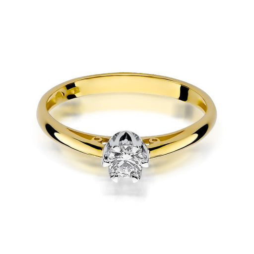 Inel Aur 14K cu Diamant Natural 0.15 ct