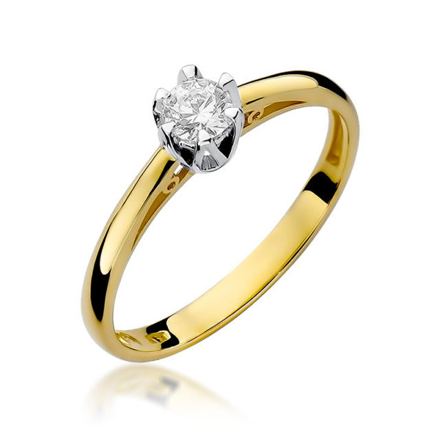 Inel Aur 14K cu Diamant Natural 0.15 ct