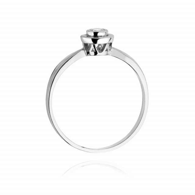 Inel Aur 14K cu Diamant Natural 0.15 ct