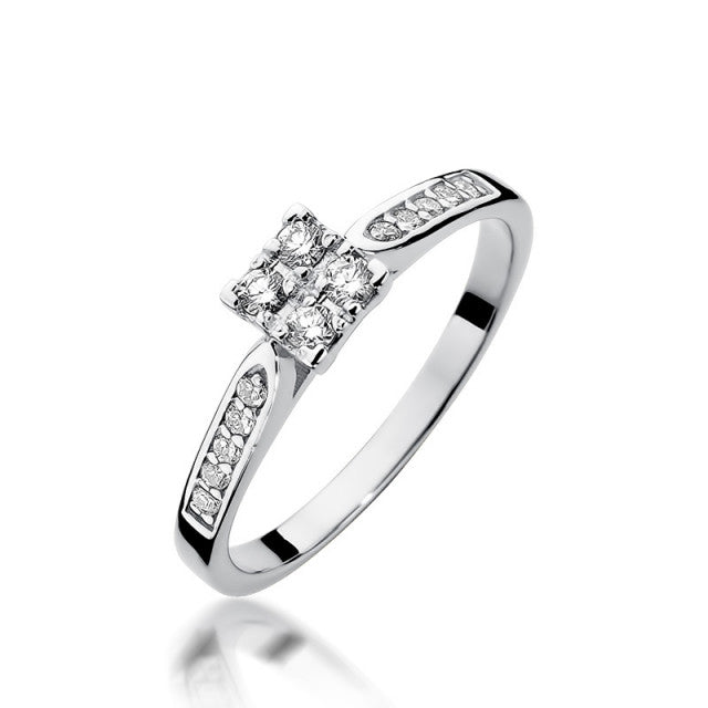 Inel Aur 14K cu Diamante Naturale 0.17 ct
