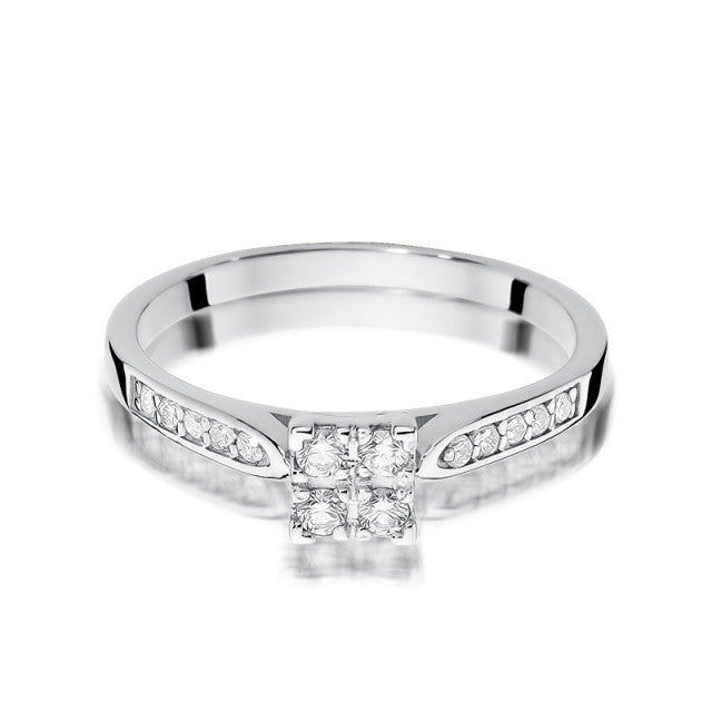 Inel Aur 14K cu Diamante Naturale 0.17 ct