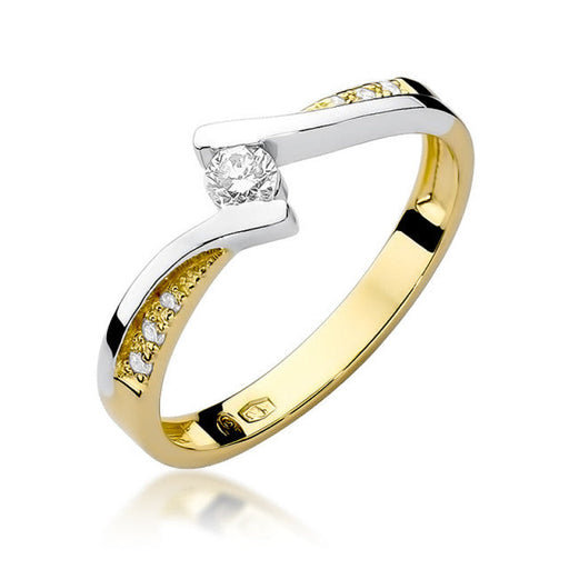 Inel Aur 14K cu Diamant Natural 0.16 ct