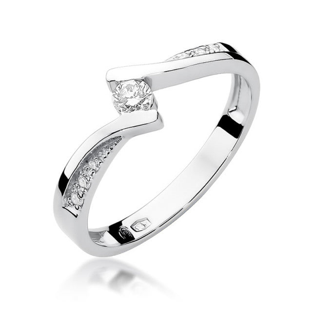 Inel Aur 14K cu Diamant Natural 0.16 ct