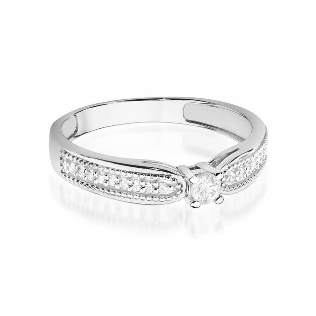 Inel Aur 14K cu Diamant Natural 0.17 ct