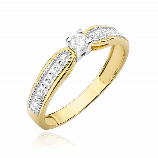 Inel Aur 14K cu Diamant Natural 0.17 ct