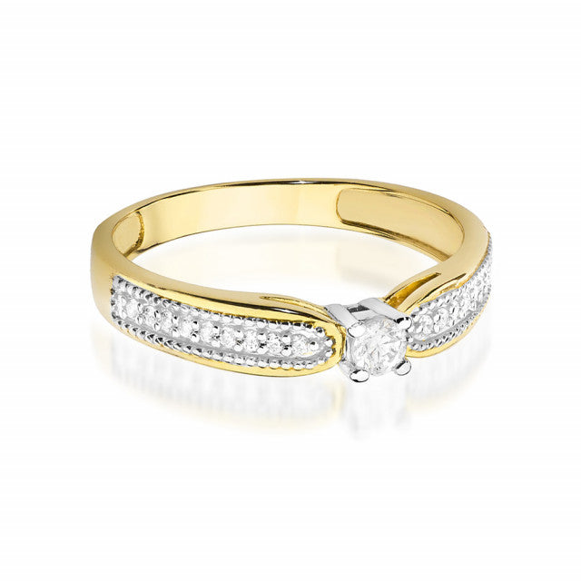 Inel Aur 14K cu Diamant Natural 0.17 ct