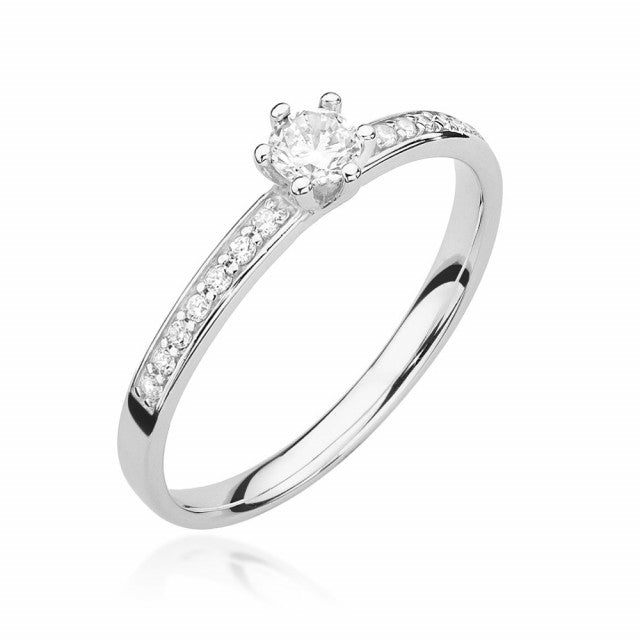 Inel Aur 14K cu Diamant Natural 0.17 ct