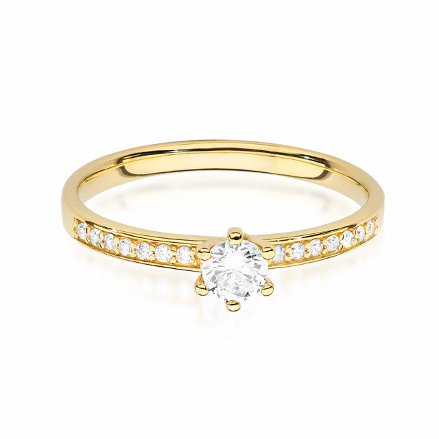 Inel Aur 14K cu Diamant Natural 0.17 ct