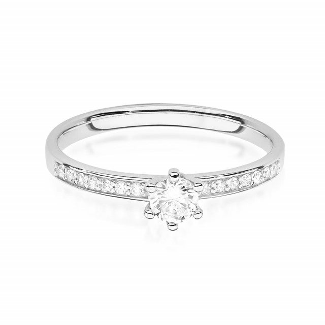 Inel Aur 14K cu Diamant Natural 0.17 ct