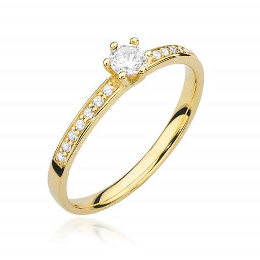 Inel Aur 14K cu Diamant Natural 0.17 ct