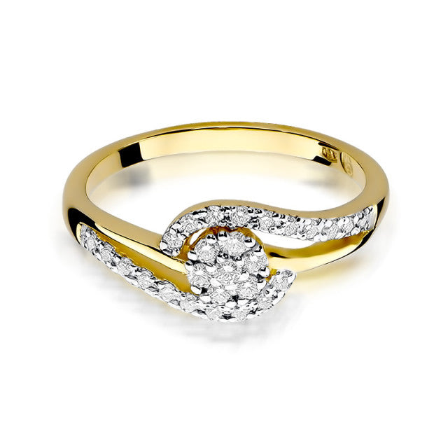Inel Aur 14K cu Diamant Natural 0.17 ct
