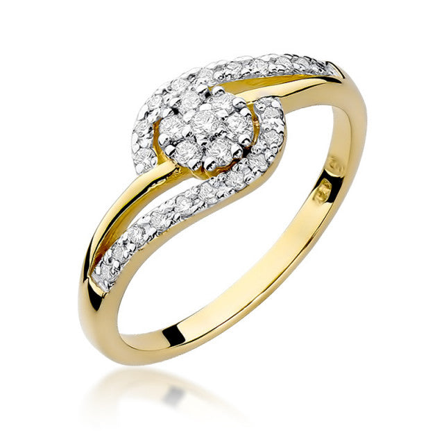 Inel Aur 14K cu Diamant Natural 0.17 ct