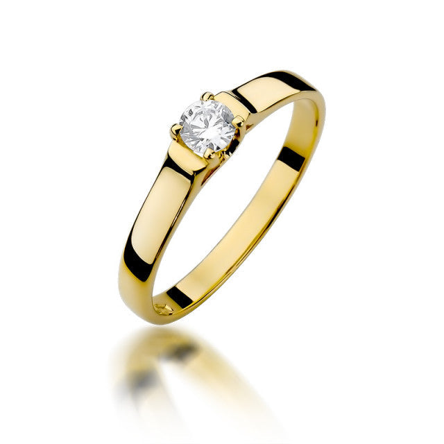 Inel Aur 14K cu Diamant Natural 0.18 ct