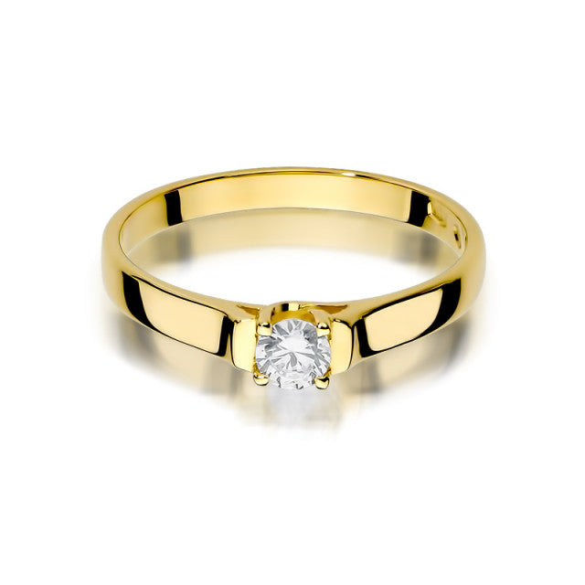 Inel Aur 14K cu Diamant Natural 0.18 ct
