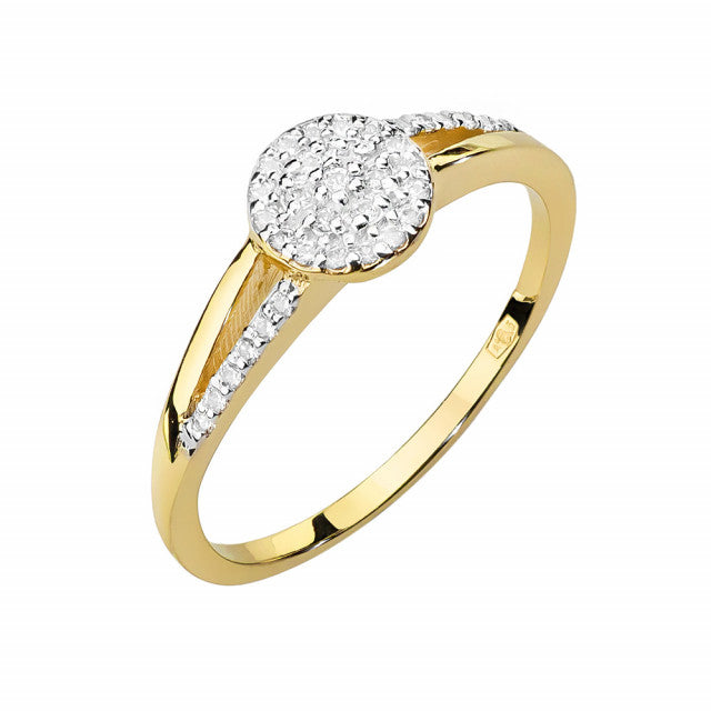 Inel Aur 14K cu Diamant Natural 0.18ct