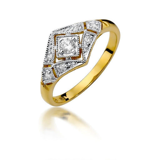 Inel Aur 14K cu Diamant Natural 0.19 ct