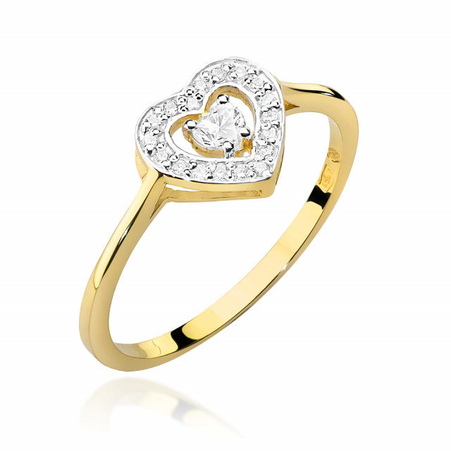 Inel Aur 14K cu Diamant Natural 0.19 ct