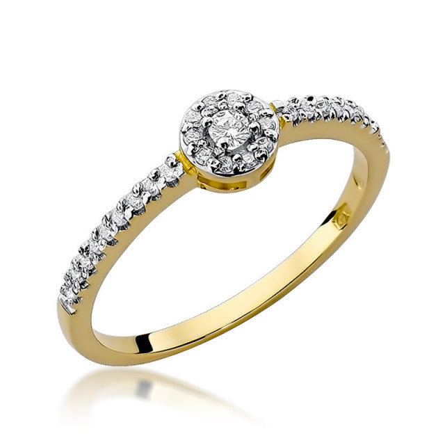 Inel Aur 14K cu Diamant Natural 0.19 ct