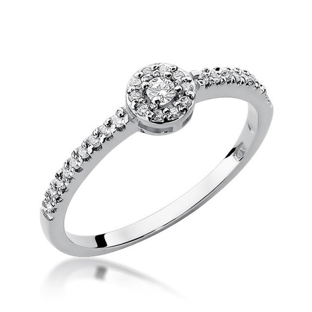 Inel Aur 14K cu Diamant Natural 0.19 ct