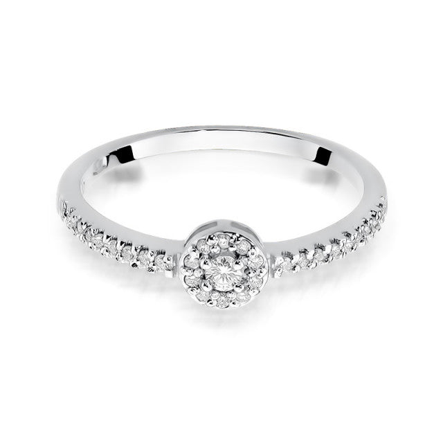 Inel Aur 14K cu Diamant Natural 0.19 ct