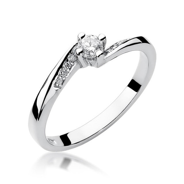 Inel Aur 14K cu Diamant Natural 0.19 ct