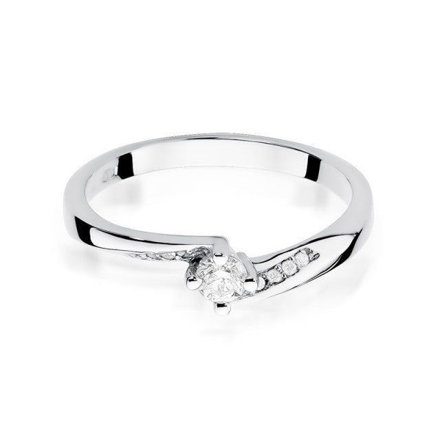 Inel Aur 14K cu Diamant Natural 0.19 ct