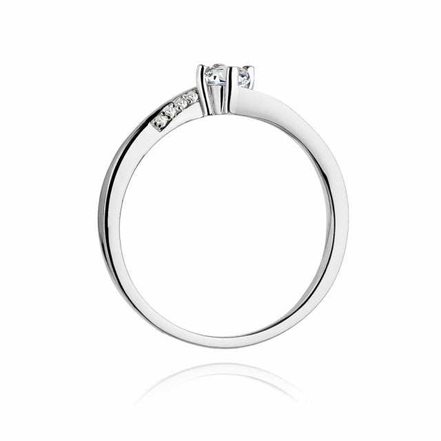Inel Aur 14K cu Diamant Natural 0.19 ct