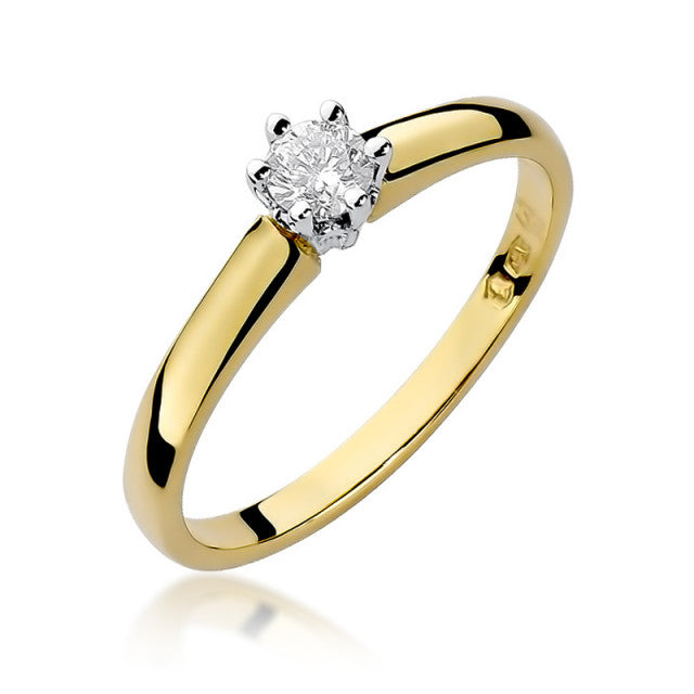 Inel Aur 14K cu Diamant Natural 0.20 ct