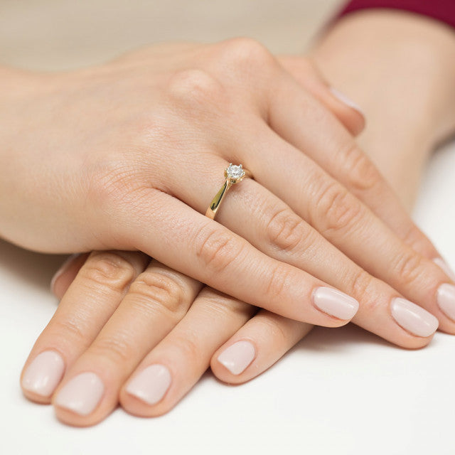 Inel Aur 14K cu Diamant Natural 0.20 ct