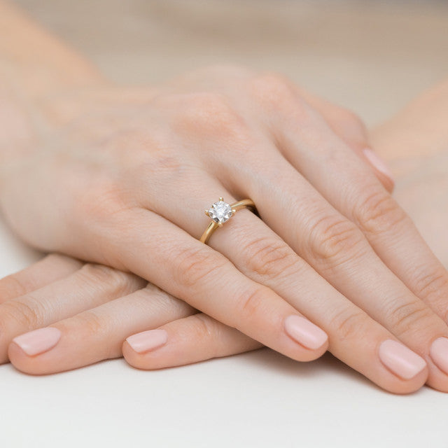 Inel Aur 14K cu Diamant Natural 0.20 ct