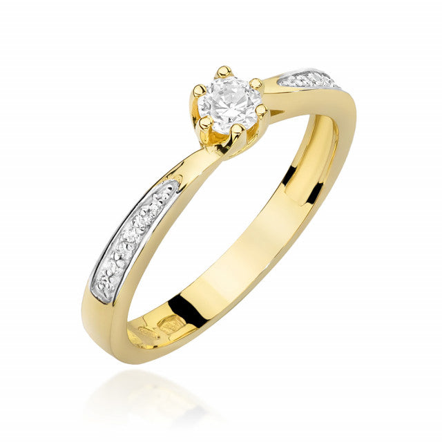 Inel Aur 14K cu Diamant Natural 0.20 ct