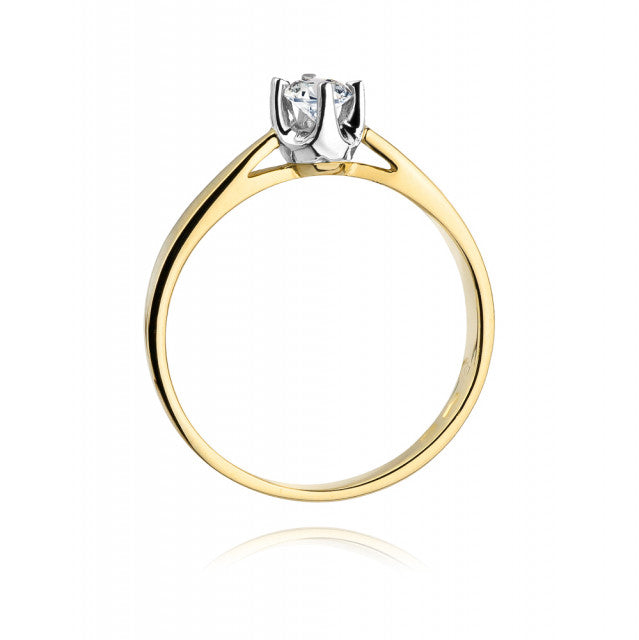 Inel Aur 14K cu Diamant Natural 0.20 ct