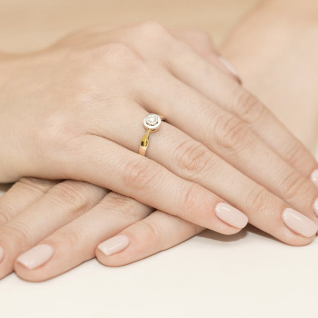 Inel Aur 14K cu Diamant Natural 0.20 ct